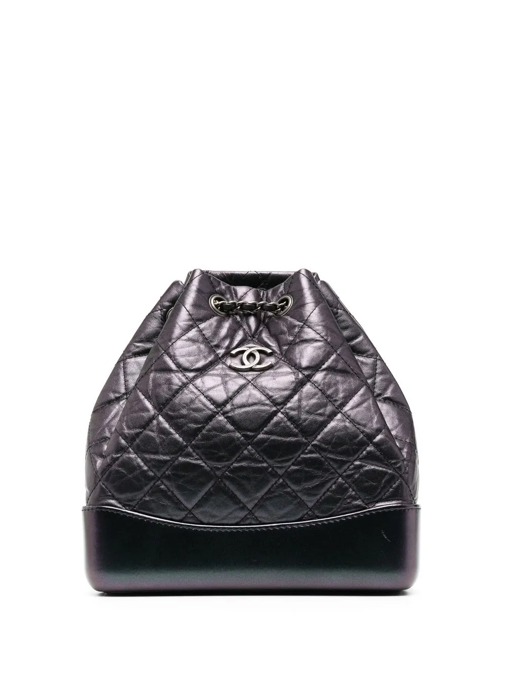 

Chanel Pre-Owned Gabrielle diamond-quilted backpack - Black