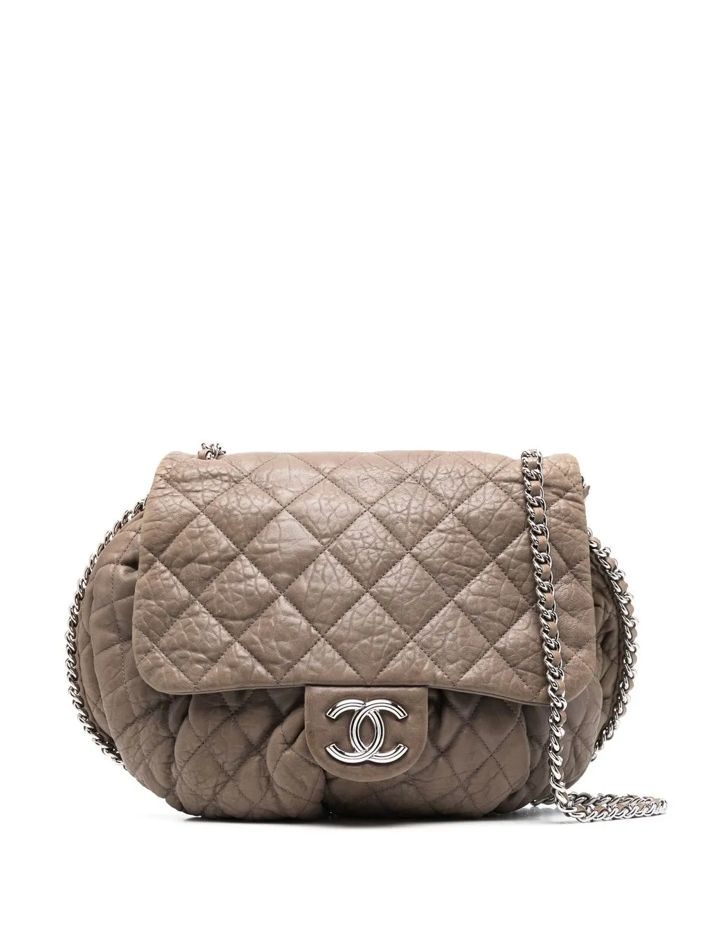 

Chanel Pre-Owned 2010–2011 Timeless flap curved crossbody bag - Grey