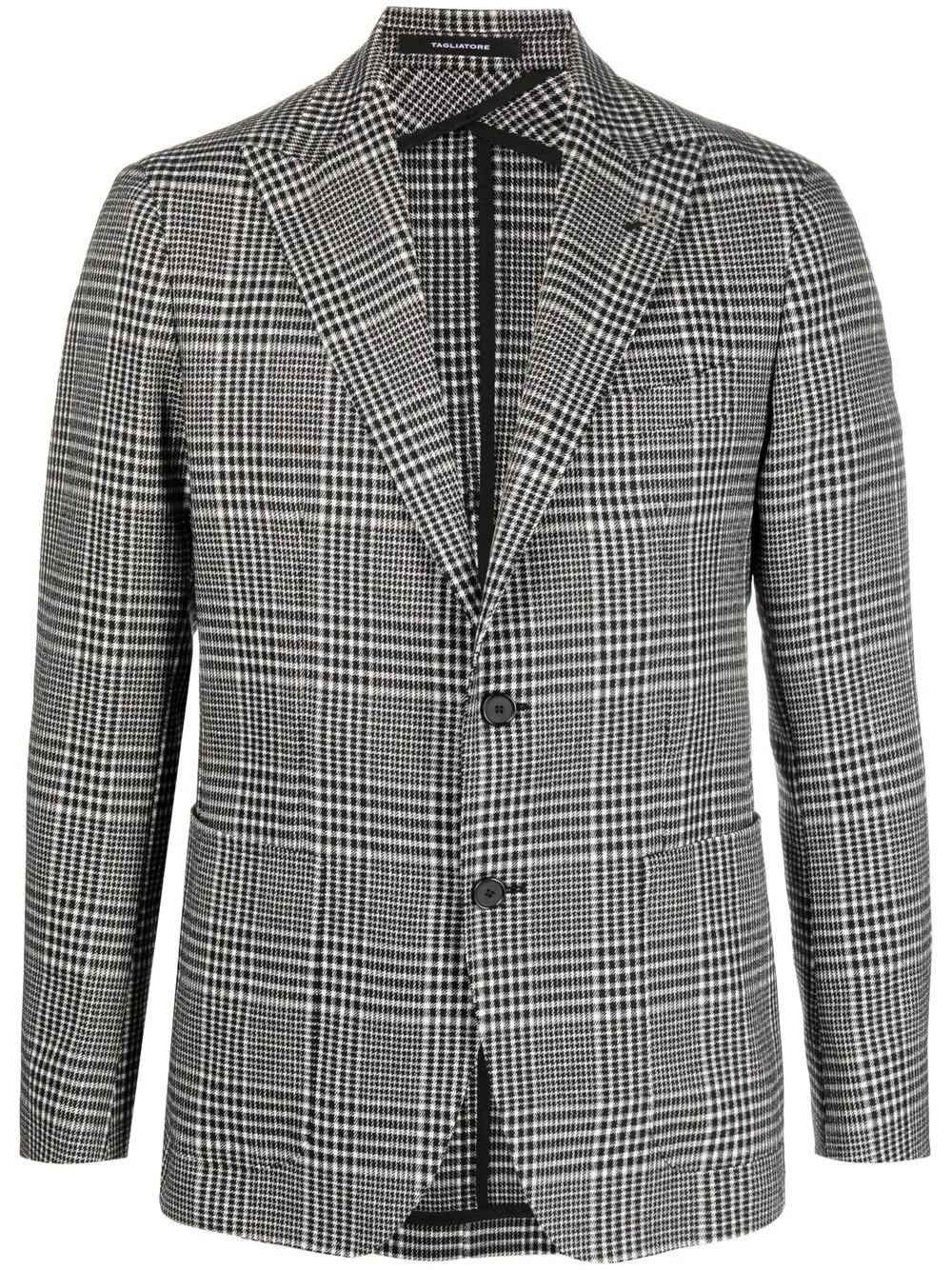 

Tagliatore Prince of Wales-check blazer - Black