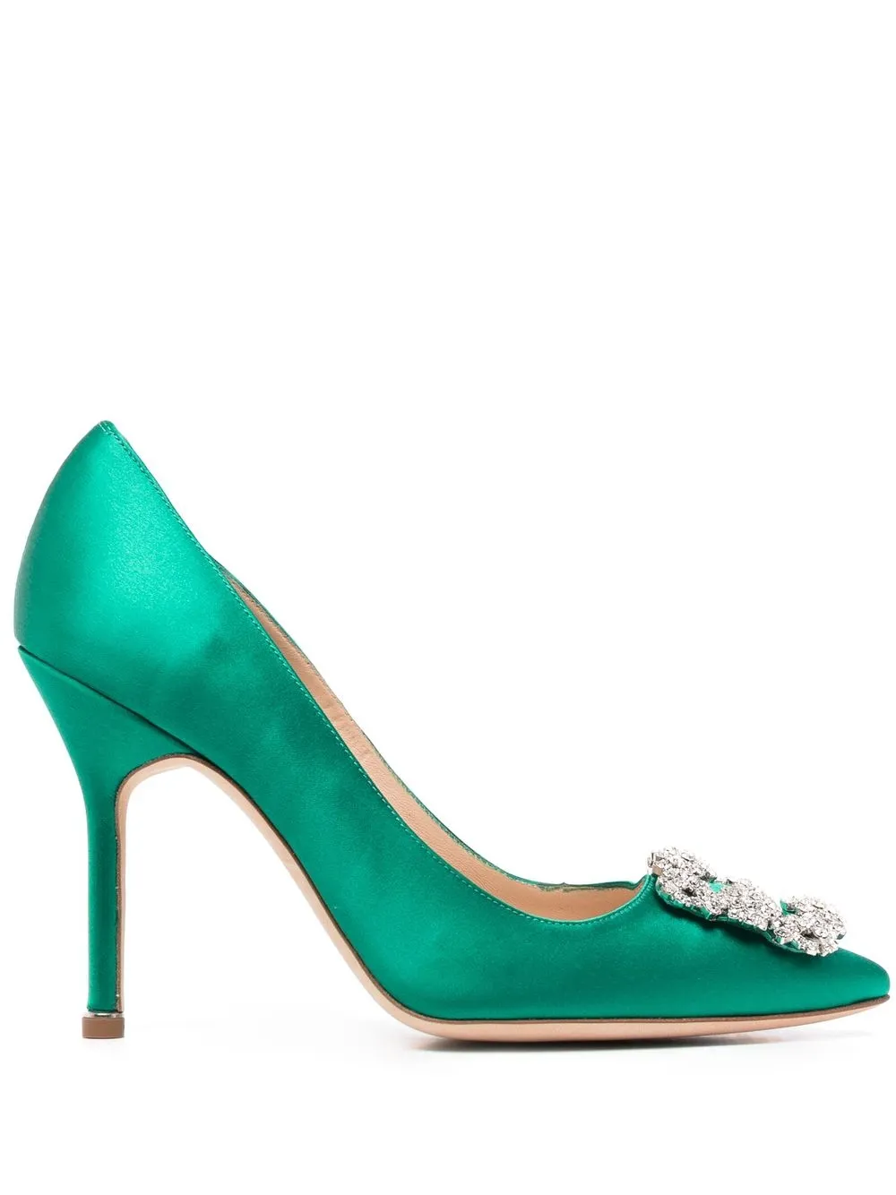 MANOLO BLAHNIK HANGISI SATIN PUMPS