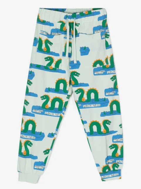 Mini Rodini Loch Ness graphic-print track pants