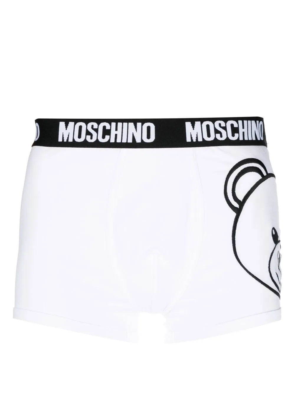 

Moschino logo-waist embroidered boxer shorts - White