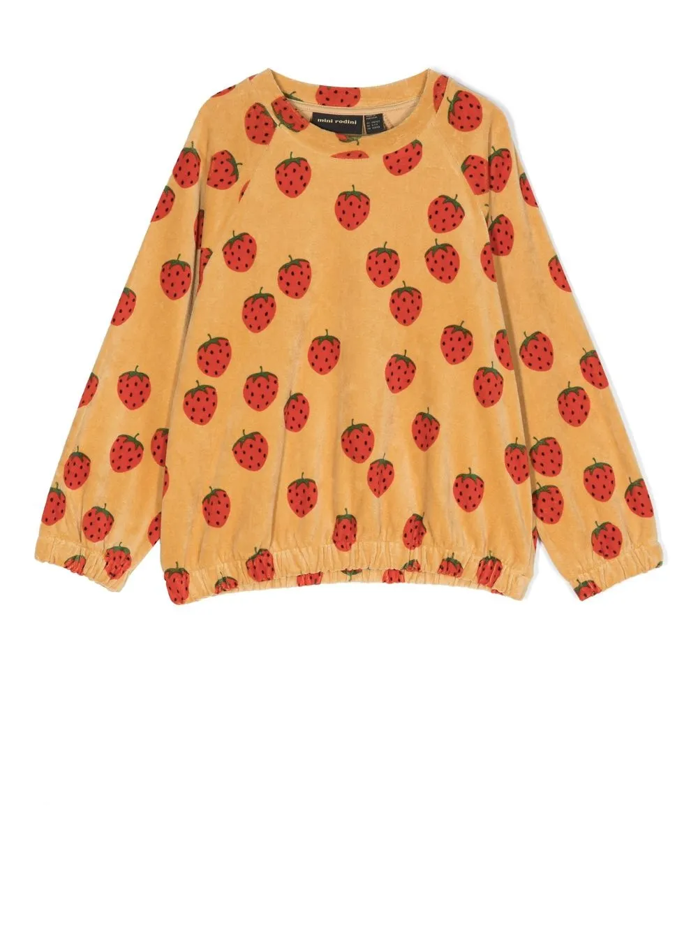 

Mini Rodini organic-cotton strawberry-print sweatshirt - Neutrals