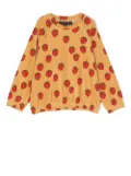 Mini Rodini organic-cotton strawberry-print sweatshirt - Neutrals