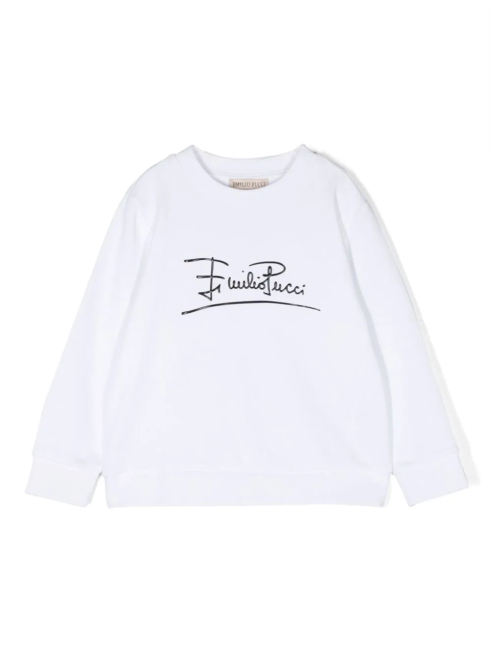 

PUCCI Junior logo-print cotton sweatshirt - White