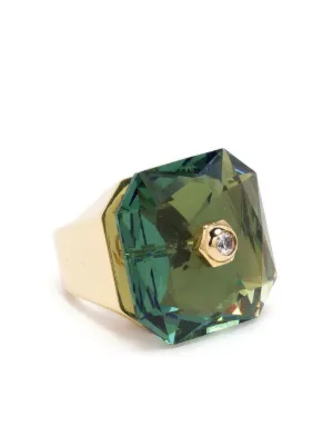 Green hot sale crystal ring