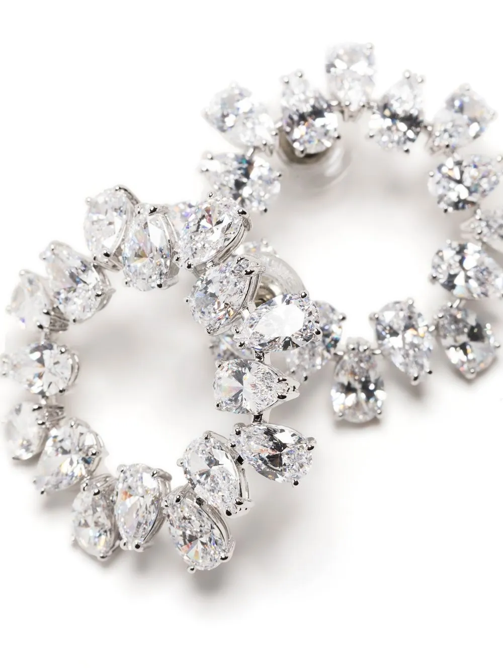 Swarovski Matrix Stud Earrings - Silver 