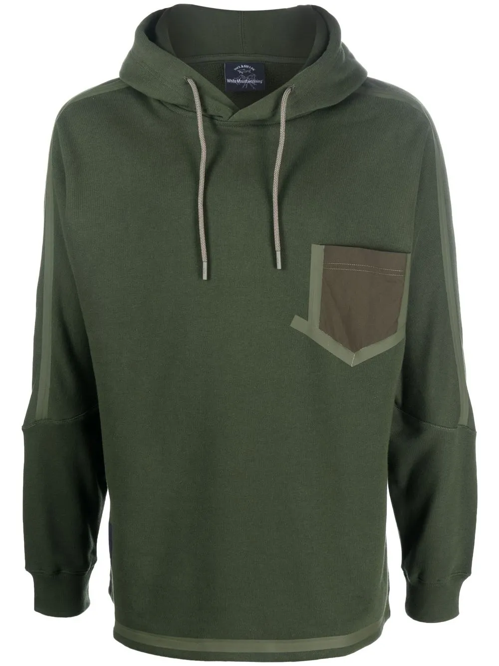 

Paul & Shark x White Mountaineering logo-print hoodie - Green