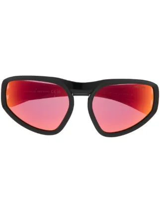 【関税込み】Moncler ブラック Pentagra サングラス Moncler Pentagra Geometric Sunglasses in Black | LN-CC