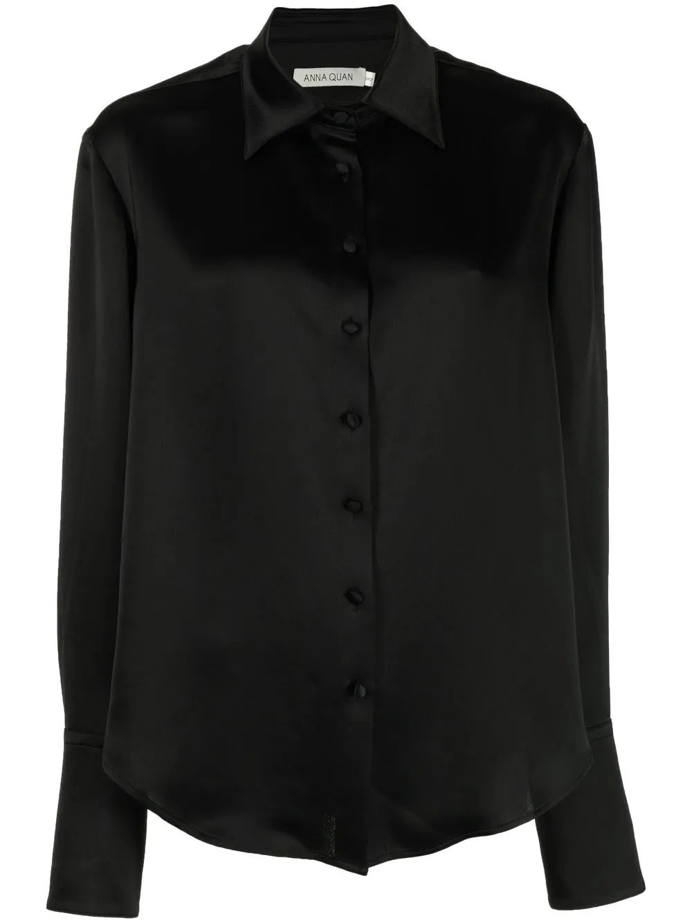 

Anna Quan satin button-up shirt - Black