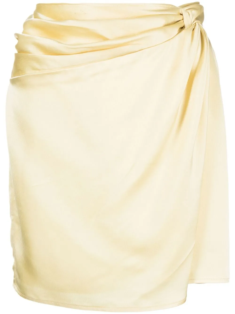 

Anna Quan ruched satin mini skirt - Yellow