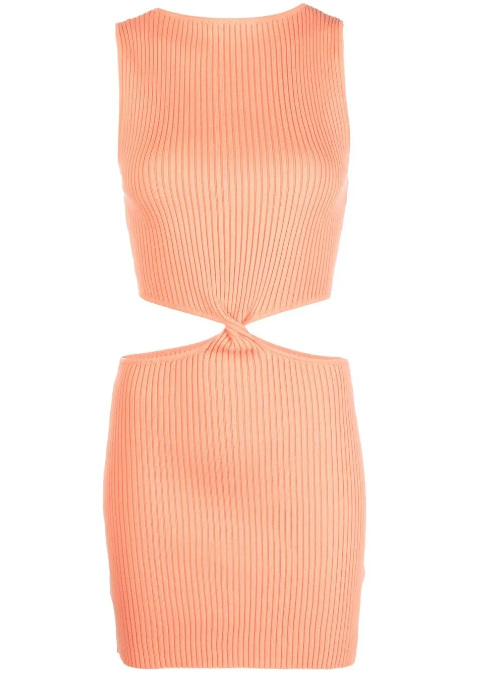 

Anna Quan ribbed-knit cut-out mini dress - Orange