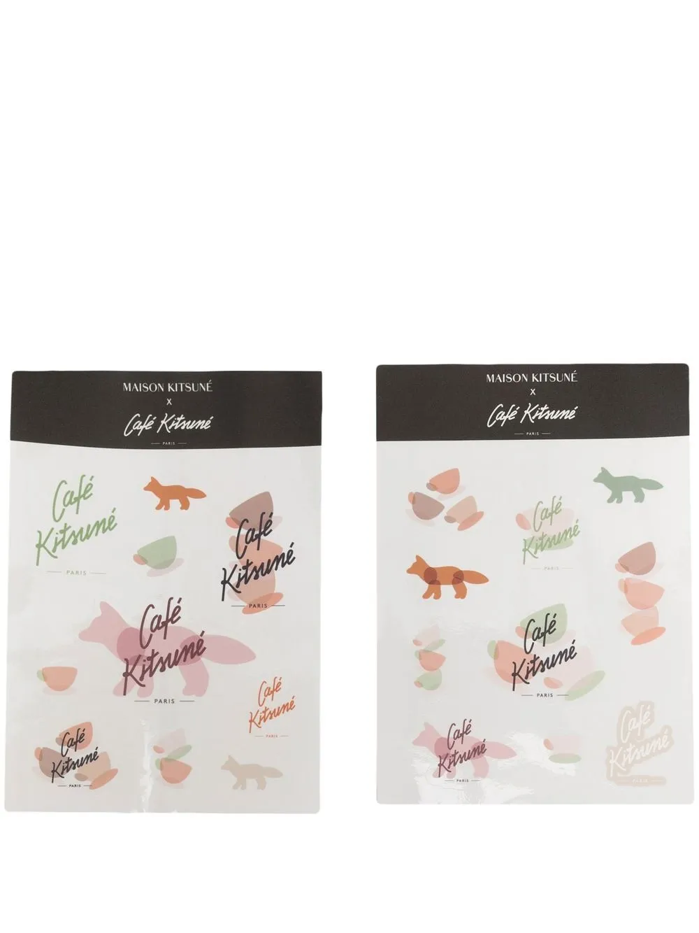 

Maison Kitsuné Cup Café Kitsune logo sticker pack - White