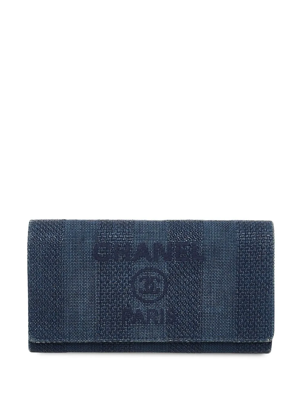 

Chanel Pre-Owned Deauville denim continental wallet - Blue
