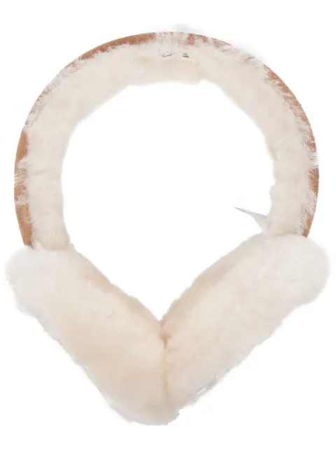 UGG logo-embroidered shearling ear muffs