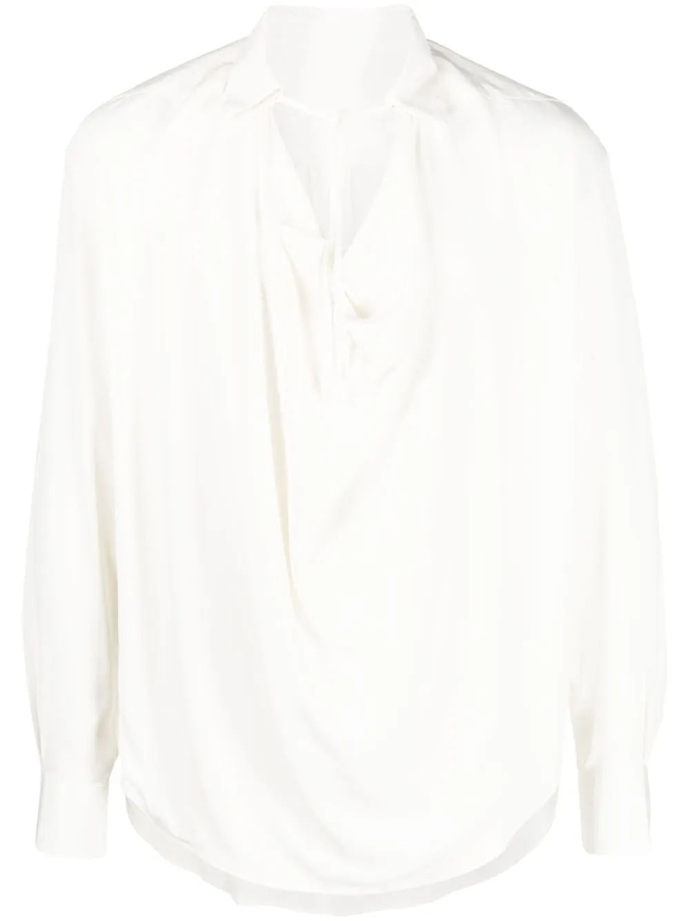 

BOURRIENNE tie-front silk shirt - White