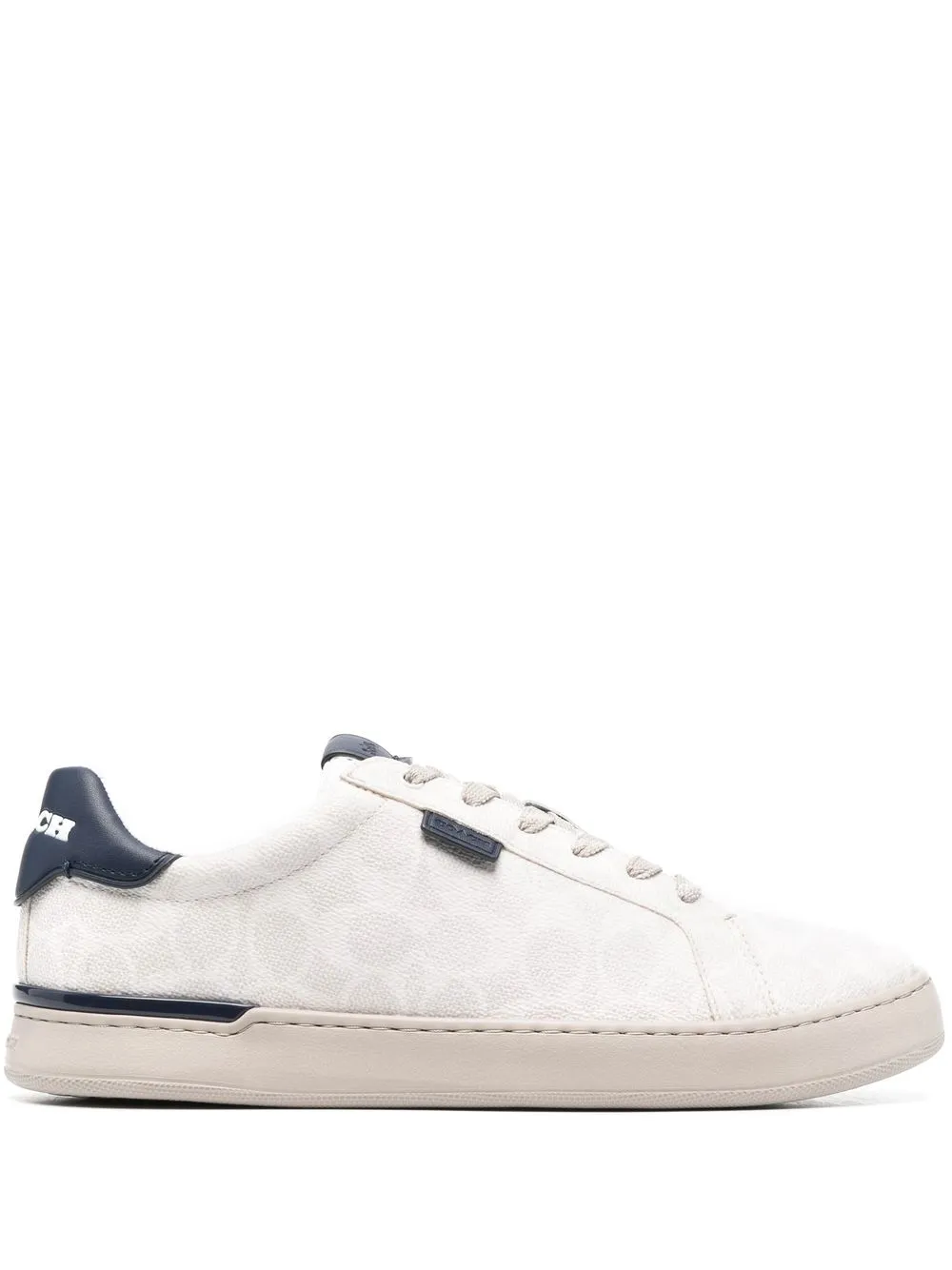 

Coach abstract print low-top leather sneakers - Grey