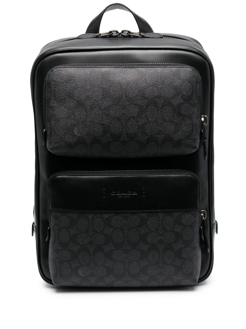 

Coach monogram-print leather backpack - Black