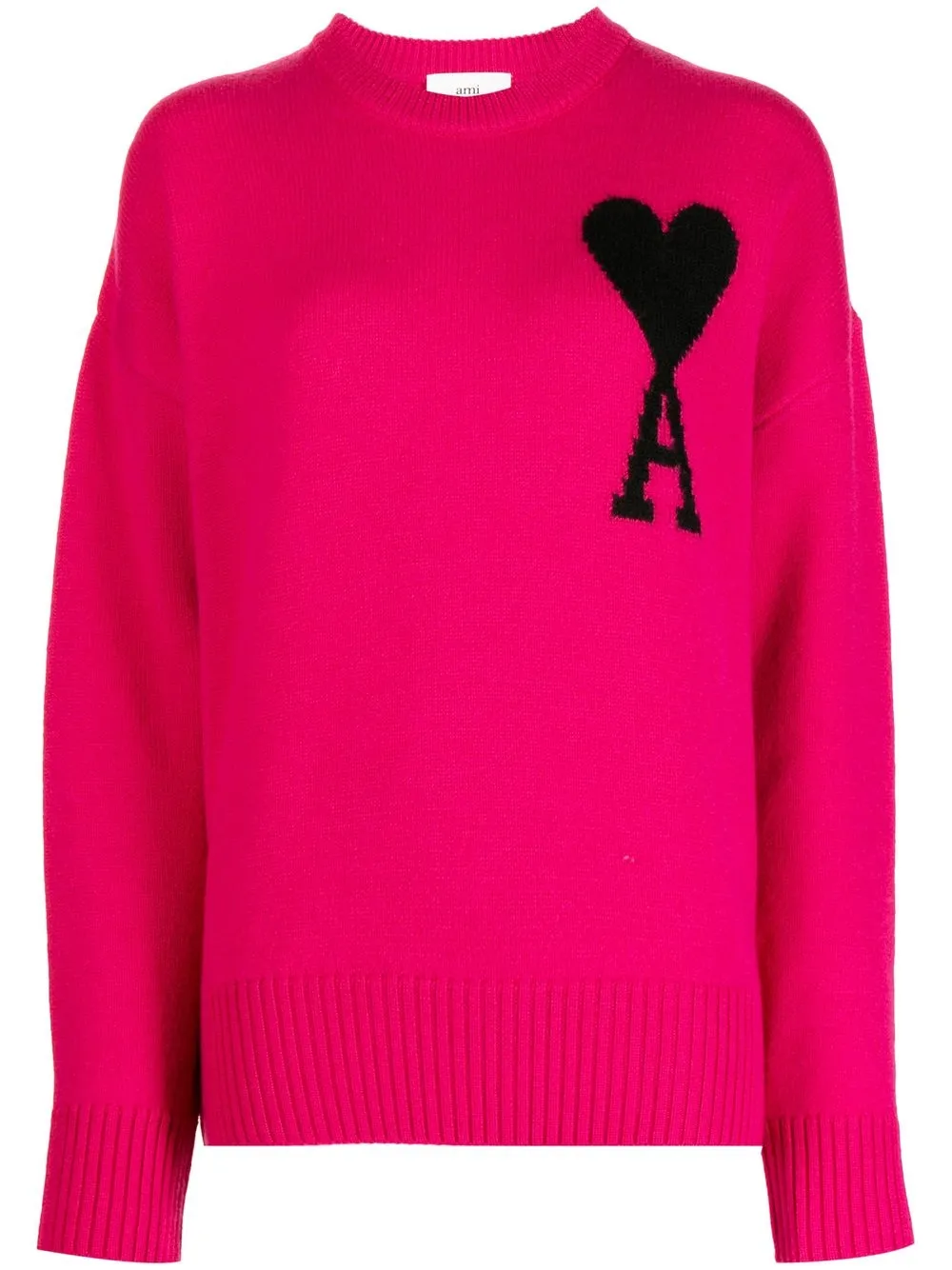 

AMI Paris Ami de Coeur wool jumper - Pink