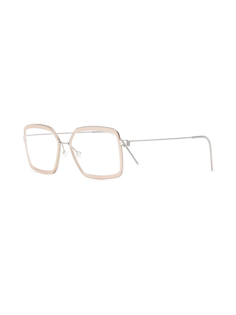 Lindberg Bril met vierkant montuur - Beige