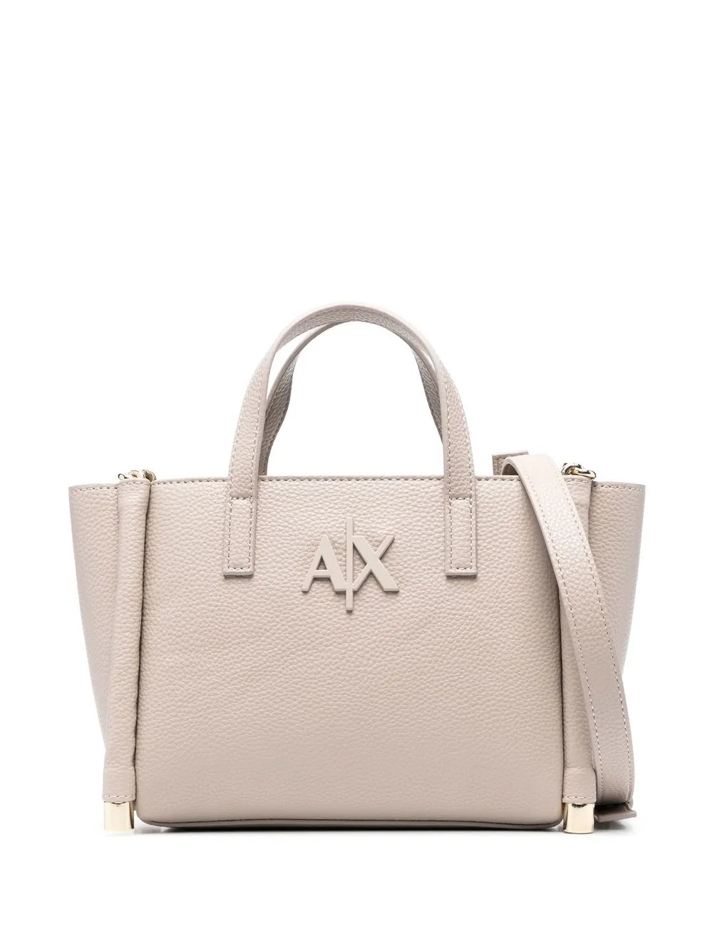 

Armani Exchange embossed-logo grained shoulder bag - Brown