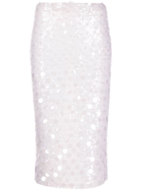 P.A.R.O.S.H. sequin-embellished midi skirt
