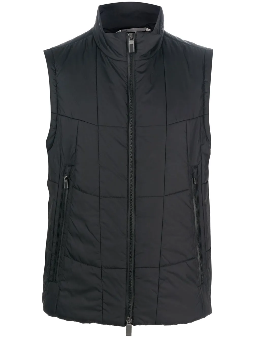 

Canali zip-up padded gilet - Black