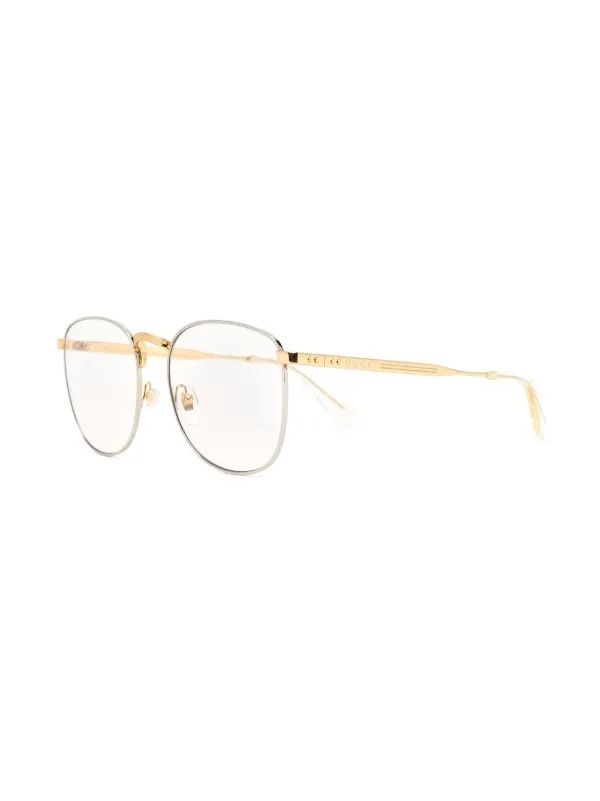 Pre-loved Gucci Clear & Gold popular Eyeglasses