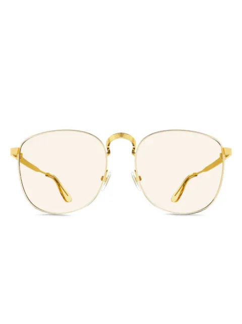 Gucci Eyewear lentes con armazón redonda y logo grabado