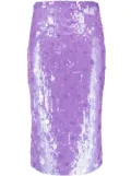 P.A.R.O.S.H. sequin-embellished midi skirt - Purple