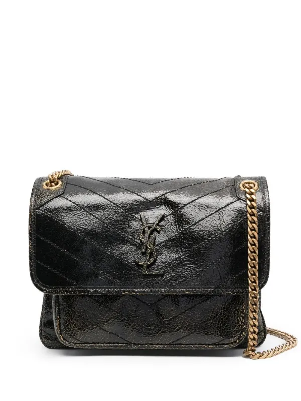 Saint Laurent Niki Grained Leather Medium Shoulder Bag