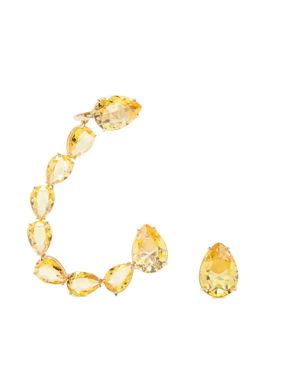 

Swarovski Millenia crystal-embellished earrings - Yellow