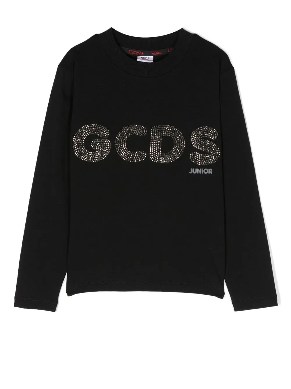 

Gcds Kids studded-logo print sweatshirt - Black