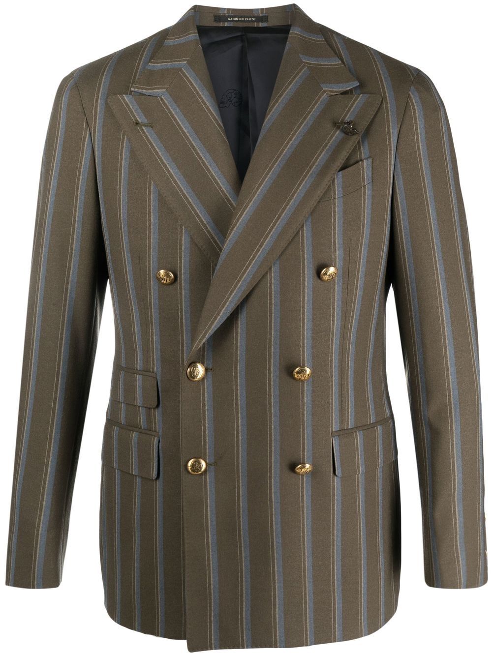 

Gabriele Pasini stripe-print double-breasted blazer - Green