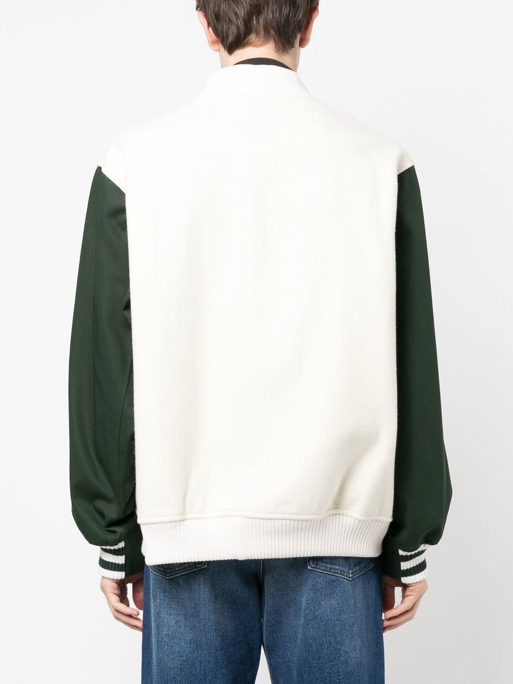 Shop Jpress Colour-block Sport Jacket In White Green