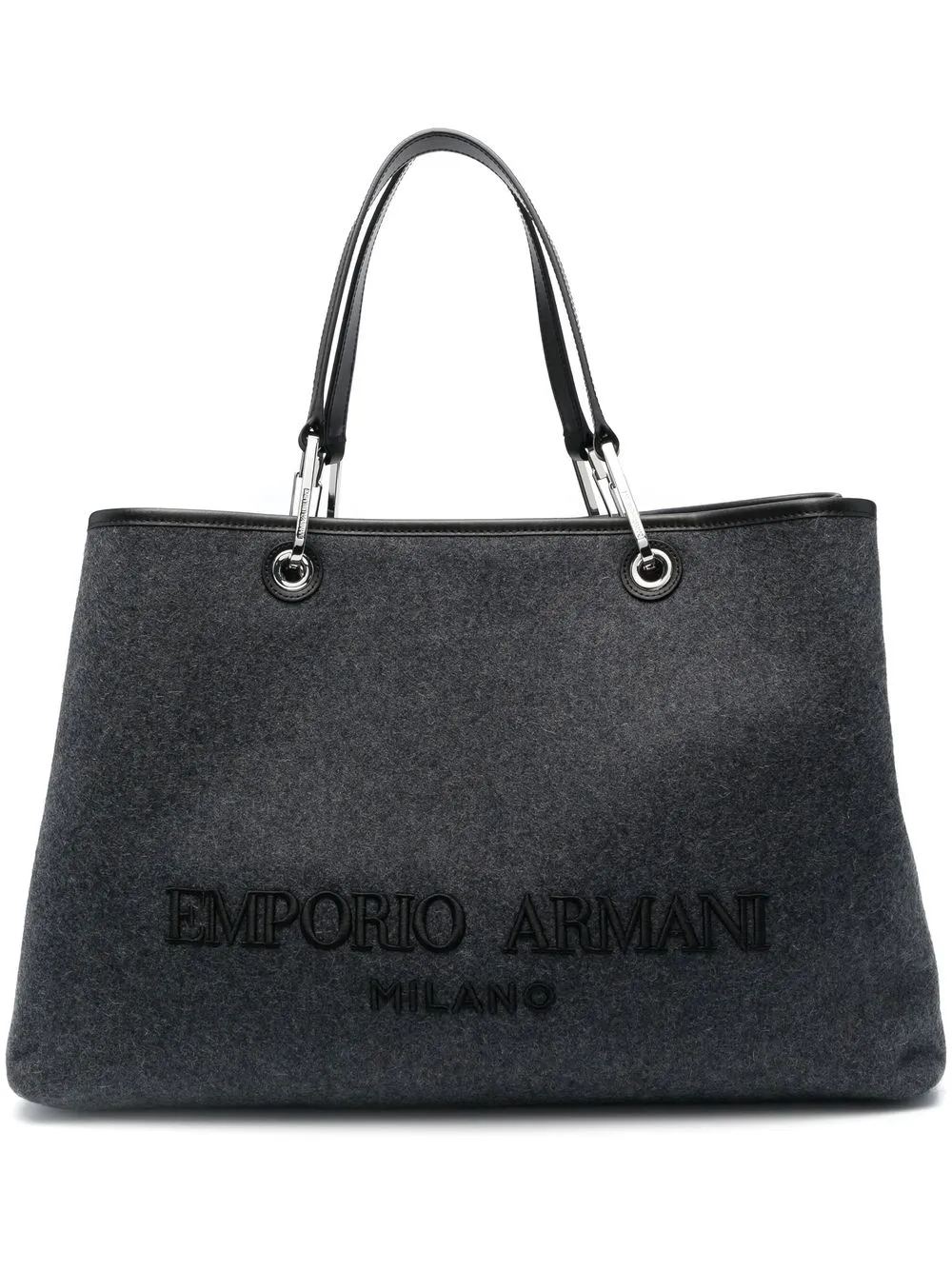

Emporio Armani logo-embossed tote bag - Grey