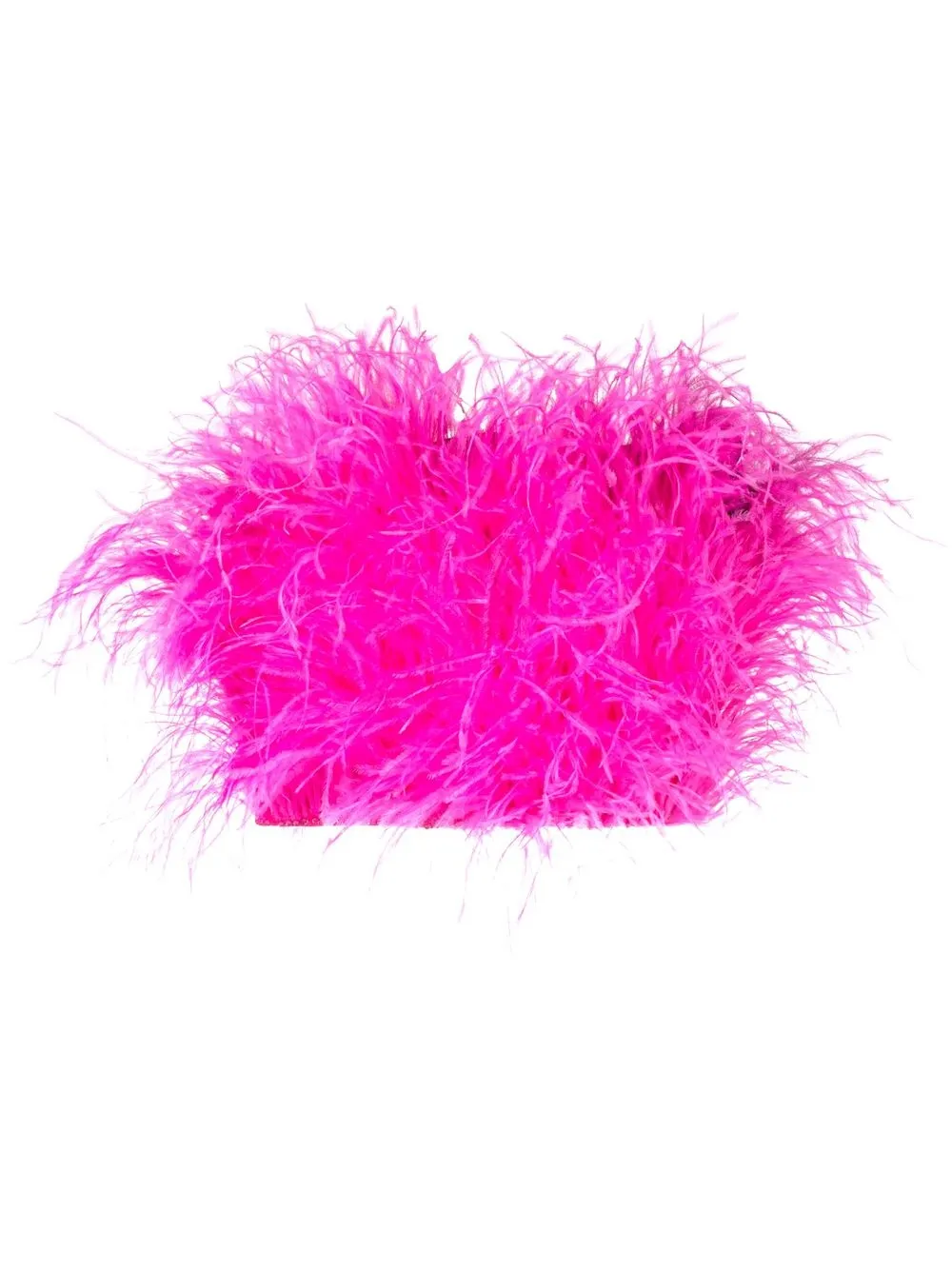 

Amen feather embellished strapless top - Pink