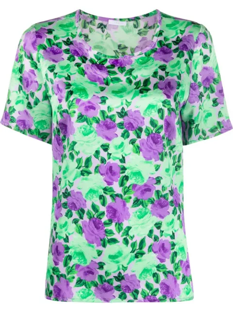 P.A.R.O.S.H. t-shirt à fleurs