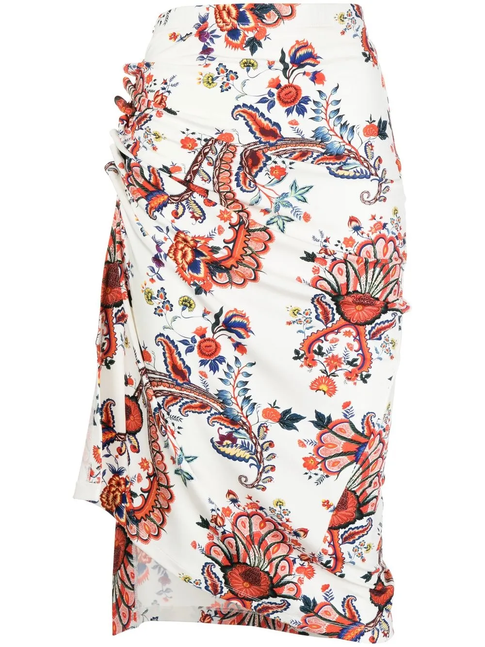 

Paco Rabanne floral-print midi skirt - LIGHT PASTEL