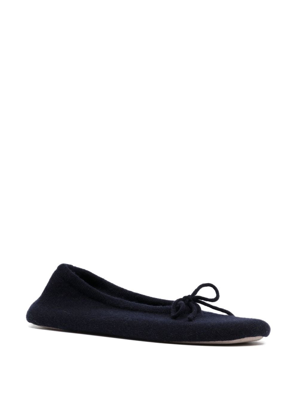 Shop N•peal Cashmere Ballerina Slippers In Blue