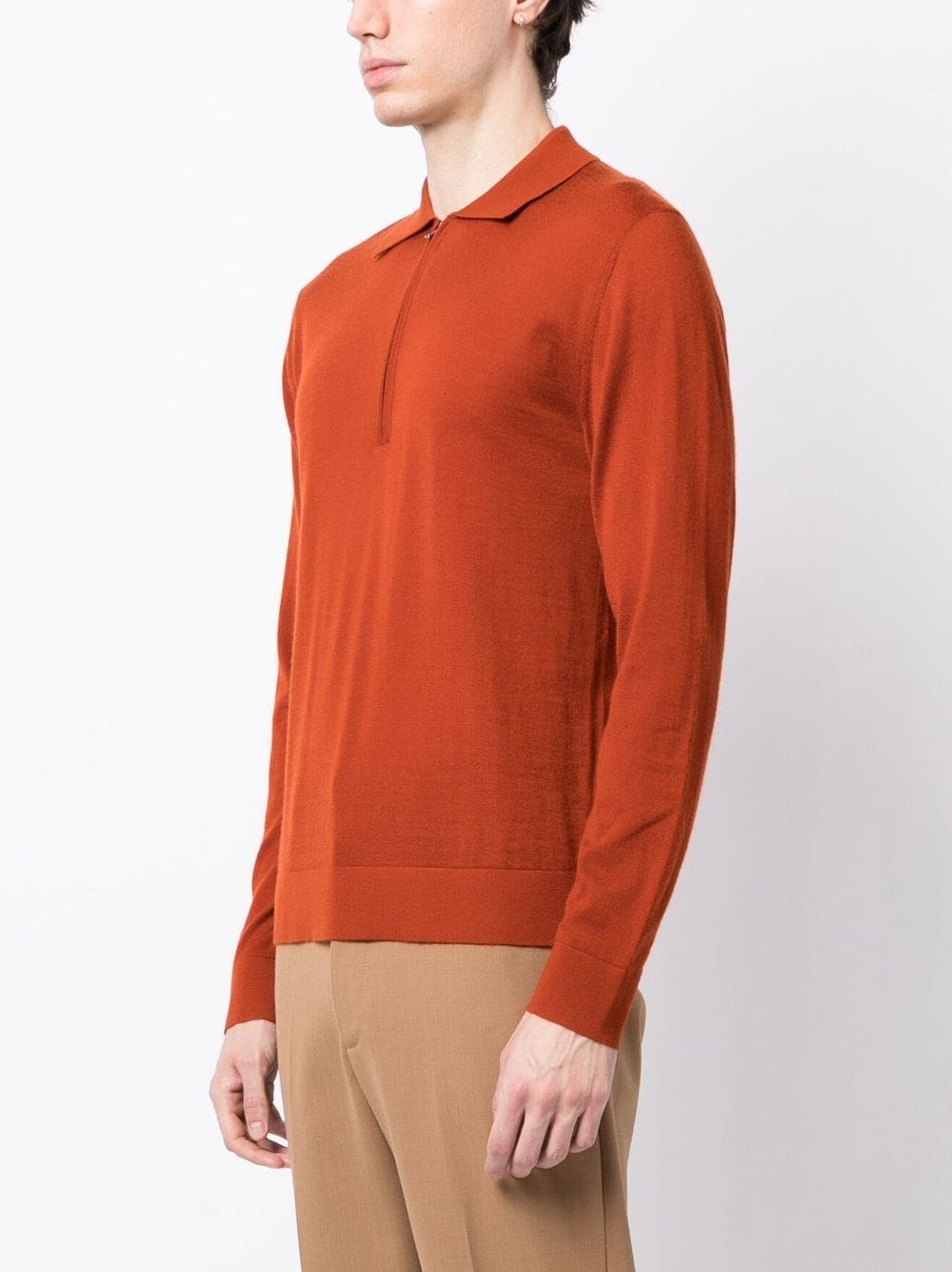 Shop N•peal Half-zip Long-sleeve Jumper In Orange