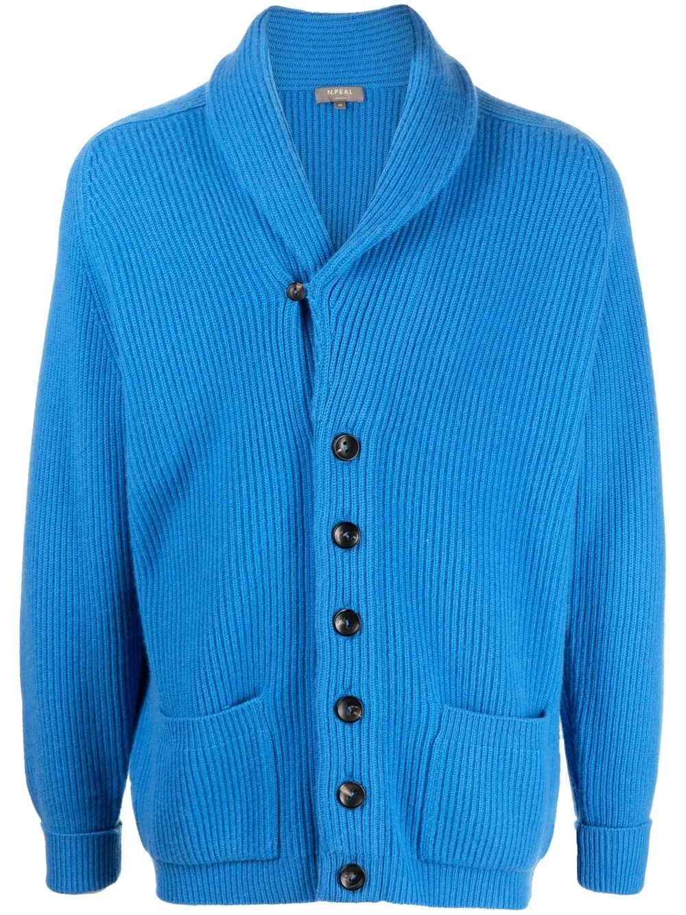 

N.Peal shawl-neck cashmere cardigan - Blue