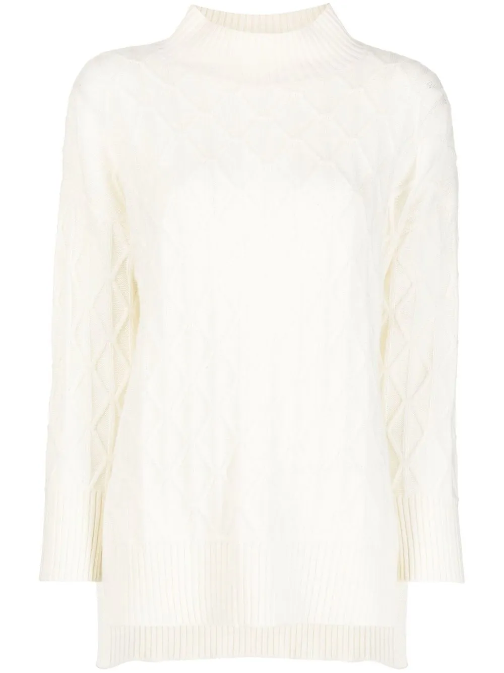 

N.Peal cable-knit cashmere sweater - White