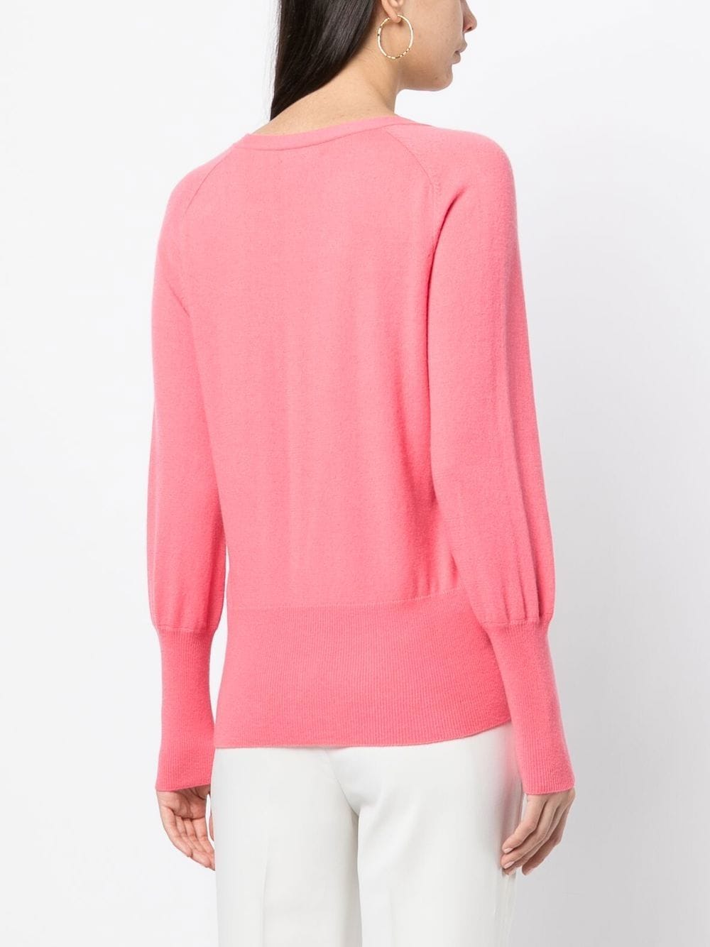 Shop N•peal Fine-knit V-neck Cardigan In Pink