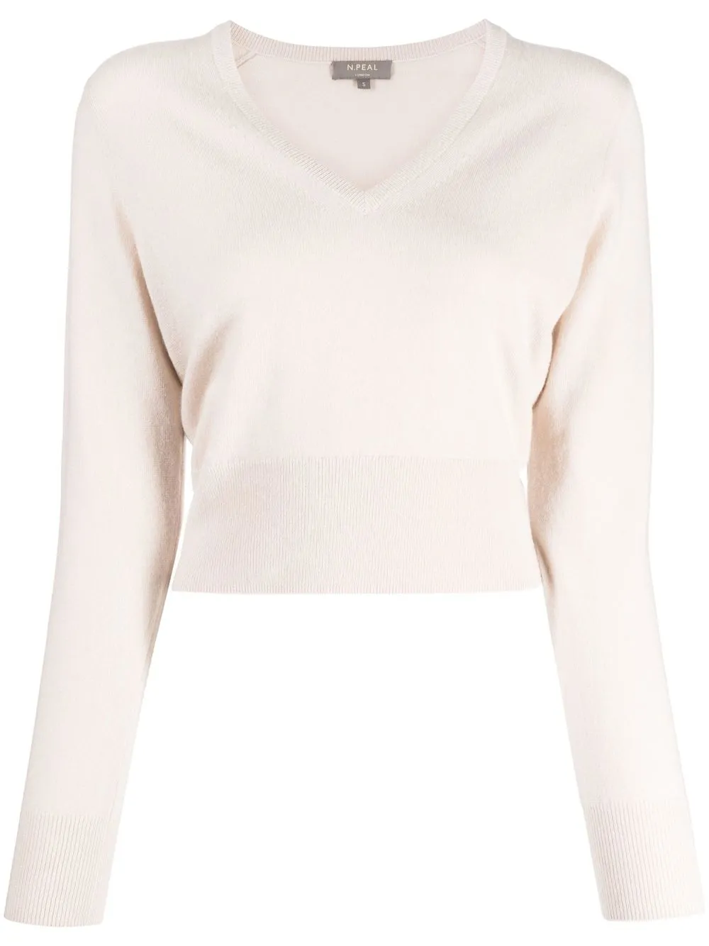 

N.Peal cropped V-neck jumper - Neutrals