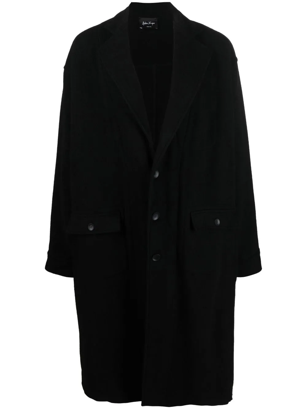 

Andrea Ya'aqov single-breasted cashmere coat - Black