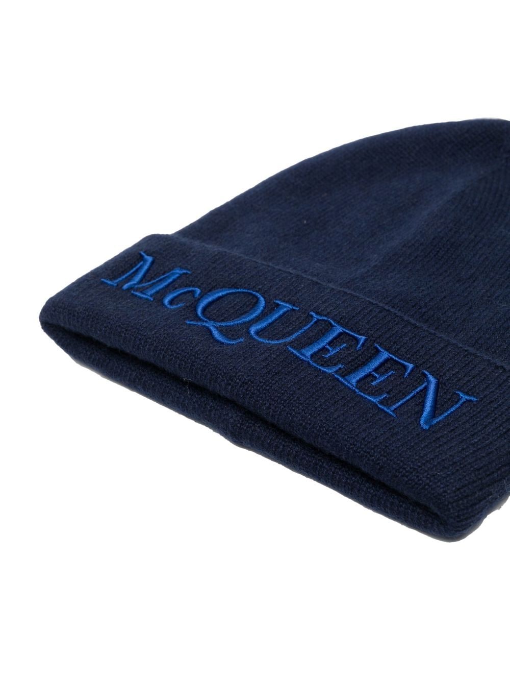 Image 2 of Alexander McQueen logo-embroidered cashmere beanie