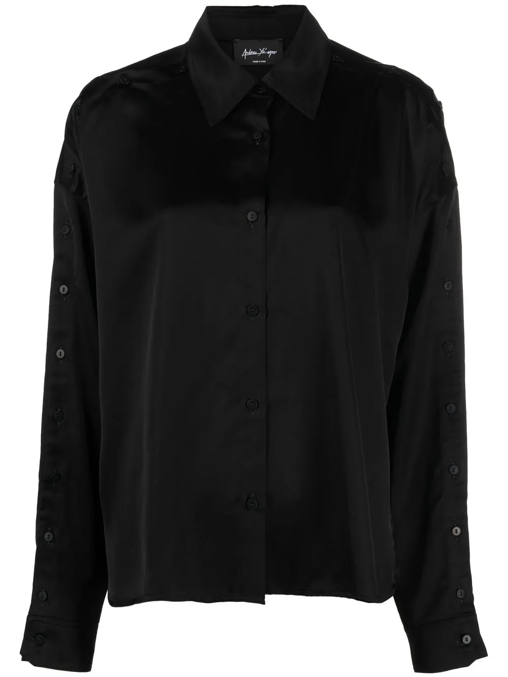 

Andrea Ya'aqov buttoned sleeve shirt - Black