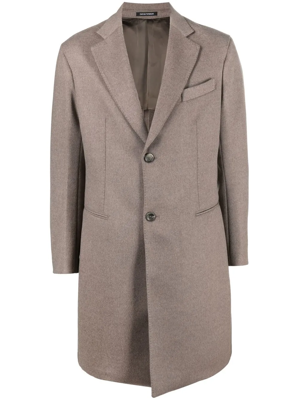 

Emporio Armani tailored single-breasted coat - Neutrals