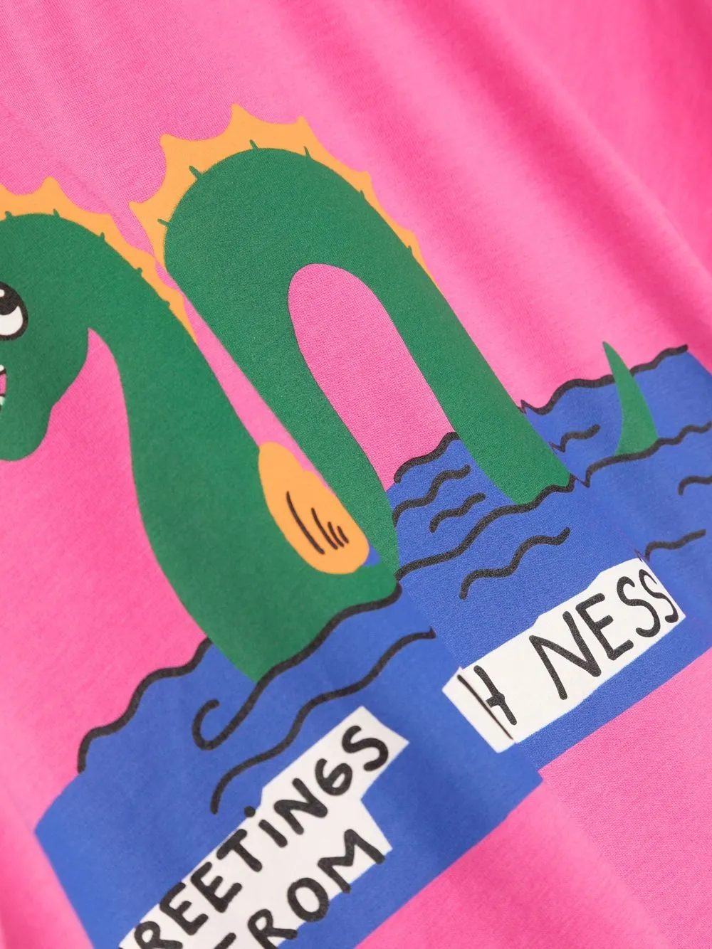  Mini Rodini Loch Ness Graphic-print T-shirt - Pink 